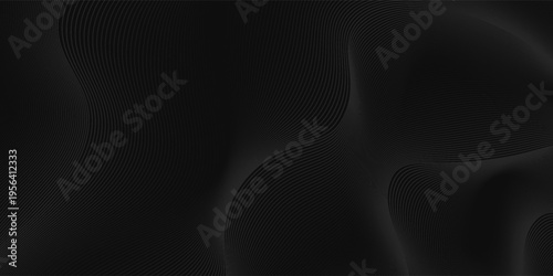 Black oblique straight line background. Masculine dark linear abstract wallpaper. Elegant luxury striped gradient texture. Grey diagonal lines backdrop for flyer, banner, poster, presentation. Vector