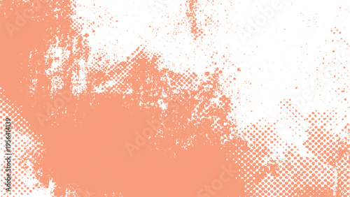 Grungy texture with orange and white spots and dots abstract background design element