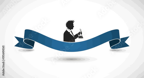 Businessman Drinking Coffee from a Cup.