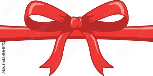 red bow ribbon silhouette vector isolated