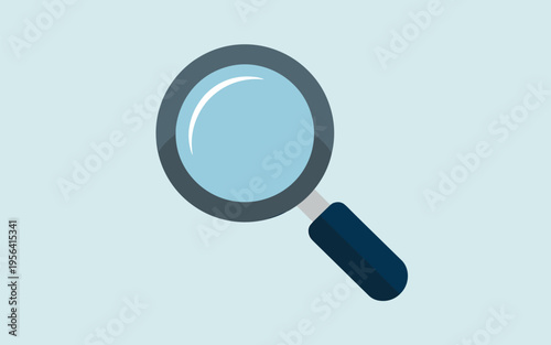 Simple Magnifying Glass Icon Design for Creative Coloring Page Activit