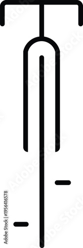 Vector illustration of a silhouette of a Bicycle.