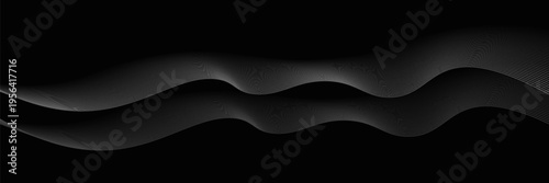 The black background features thin, curved lines in gold and white that run horizontally, giving the image a luxurious and slightly moving look. This piece feels elegant and easy on the eyes