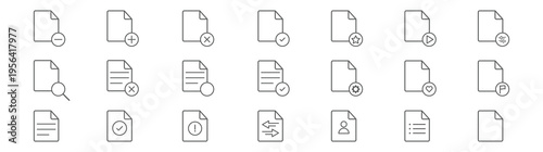 editable line icons of legal documents, certificate, legal, law, firm, signature, contracts, justice, symbols, attorney, and corporate compliance ui. Contract icon outline set in thin line style.
