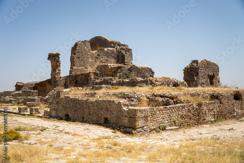 Ruins of a Roman villa in Bulla Regia, outside of Jendouba, Tunisia