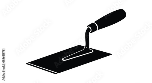 Simple black and white illustration of a pointing trowel tool