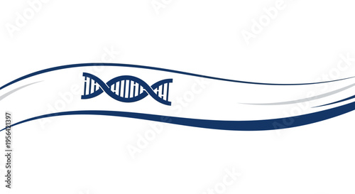 DNA Double Helix Structure Illustration.