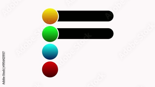 Colorful Gradient Infographic Banner Animation Horizontal Light Mode Modern Business Marketing Background High Resolution