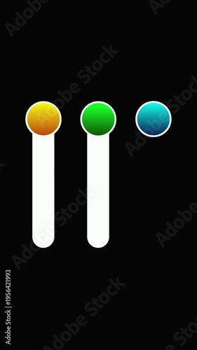 Gradient Color White Banner Infographic Vertical Animation Modern Business Marketing Presentation Background High Resolution Loop