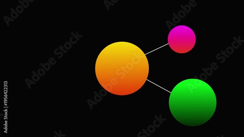 Gradient Color Modern Circle Infographic Animation Business Marketing Presentation Background High Resolution Loop Dynamic Design