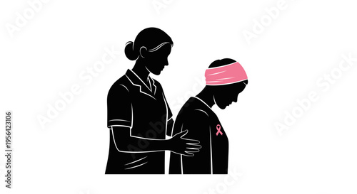 Female Doctor Examining Patient with Headband.