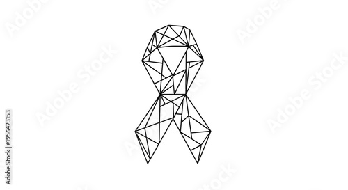 Geometric Ribbon Symbol Awareness Illustration.