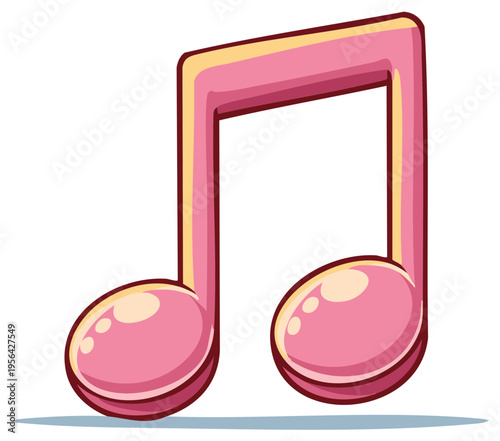 Pink musical note illustration