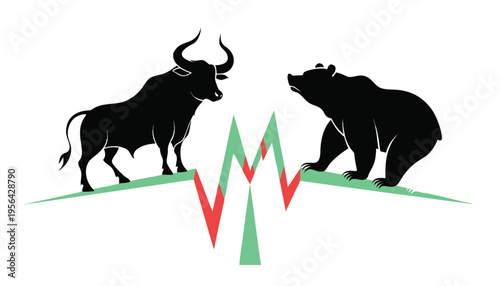 Simple black silhouette illustration of a horned bull in a clean vector style