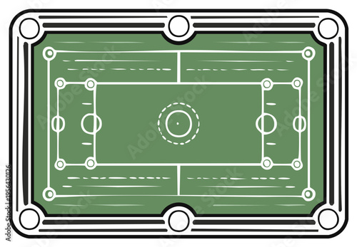 Nove Kolo Board Game Diagram Vintage Style Green And White