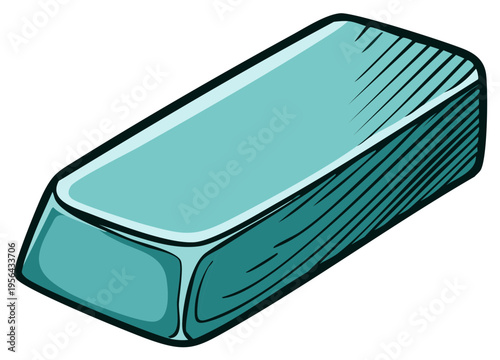 Cartoon Turquoise Bar, Hand-drawn Sketch Illustration