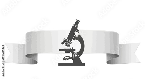 Microscope Isolated on White Background.