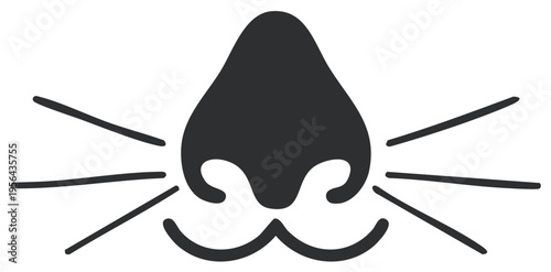 Cat face illustration in minimalist style, perfect for animal, pet, and cartoon design