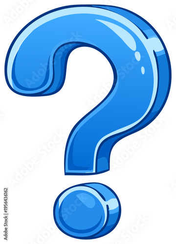 Bright Blue Question Mark Icon Symbol Illustration Questioning Uncertainty Graphic Confusion Inquiry Doubtful Problem Solving