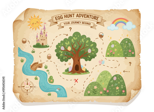 Children participate in colorful Easter egg hunt adventure outdoors