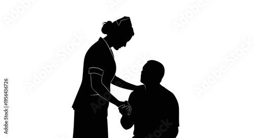 Nurse Assisting Patient with Medical Care.