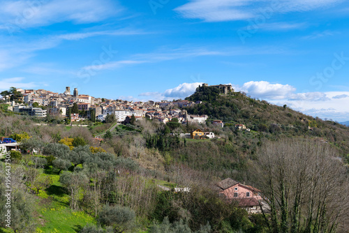 Panoramic view of Caiazzo, a town in the province of Caserta, Italy.