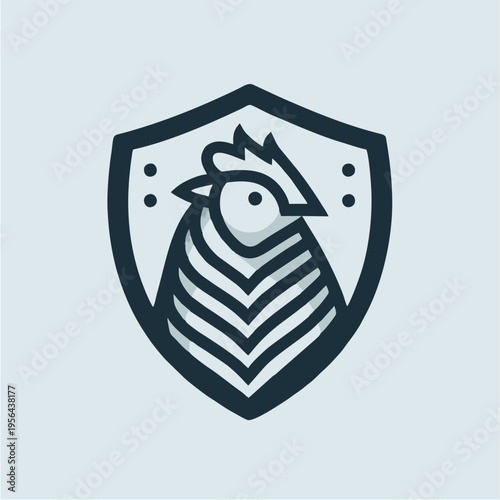 A funny blue cartoon fish character with a happy smile and cute eye, designed as a vector icon symbol on a white background plate for a sea animal logo illustration