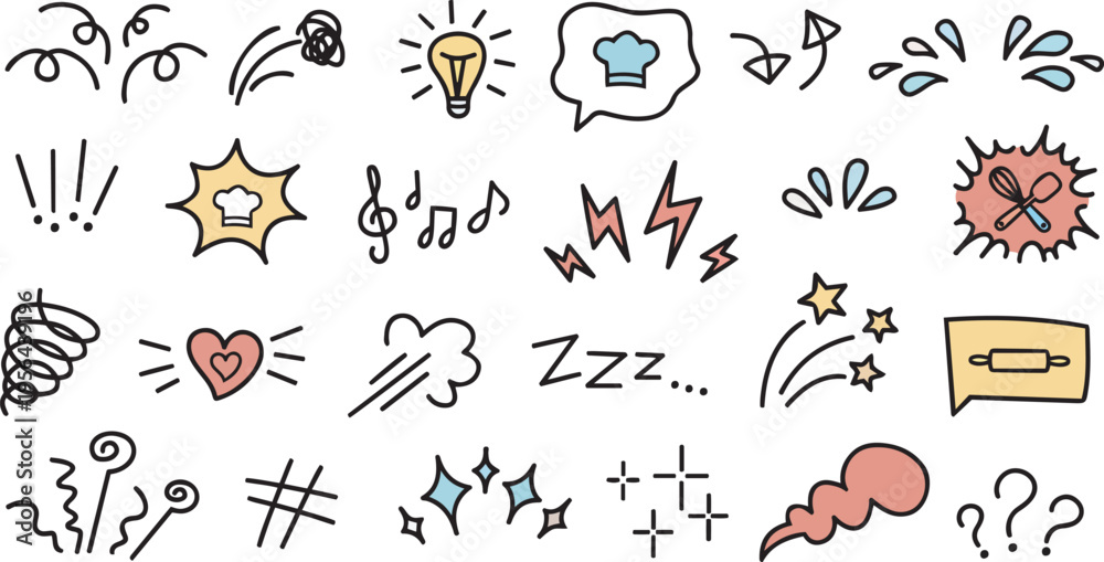 Naklejka premium colorful comic style speech bubbles and emoticons on white background