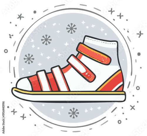 Cartoon Kids Sport Shoe with Velcro Straps for Toddler Learning and Fun Activity