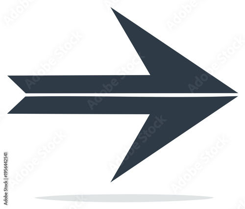 Modern Arrow Graphic Pointing Right, Navigation Element, Directional Symbol