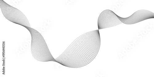 Isolated metal spoon, fork, and knife kitchenware objects feature elegant blue wave lines and curved vector patterns on a minimalist backdrop design for kitchen tool wallpaper or art illustration