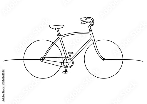 one line art bycicle.ai