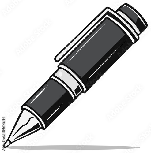 Ink Pen Illustration Writing Equipment Design Tool for Office Stationery