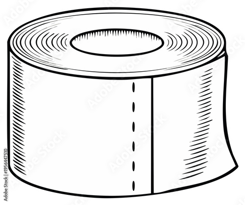 Roll of Toilet Paper Illustrated