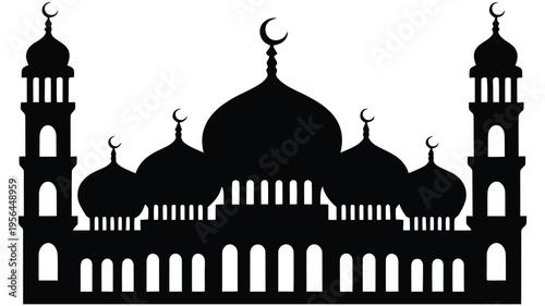 silhouette of a mosque