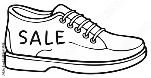 Stylish Athletic Shoe Advertising Sale With Bold Lettering Promotion Graphic