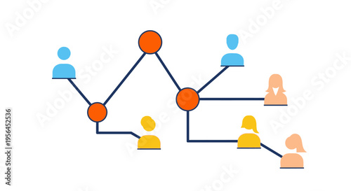 People connection network, social links and relationships