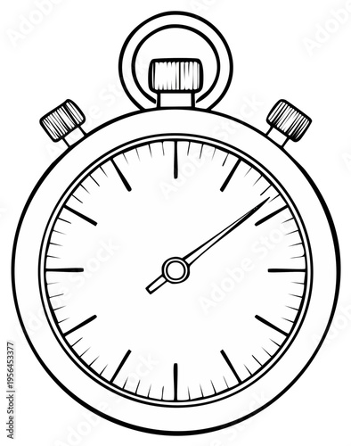 Illustration of a stopwatch showing elapsed time, a concept of speed and timing.