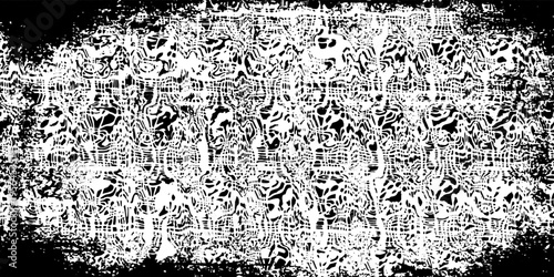 Black and white grunge. Distress overlay texture. Abstract surface dust and rough dirty wall background concept. Worn, torn, weathered effect. Vector illustration, EPS 10.