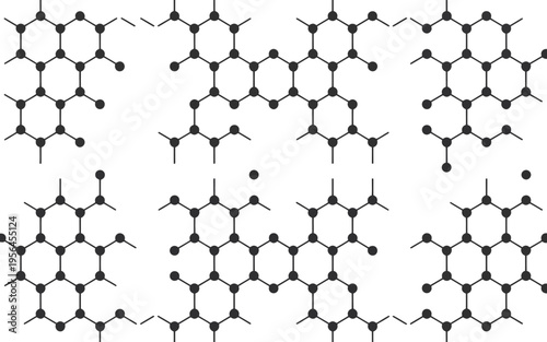 Molecular structure chemical bonds vector illustration on white molecule chemistry