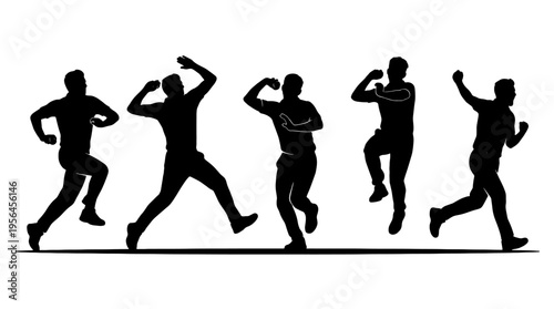 Cricket Bowling Silhouette Master Collection