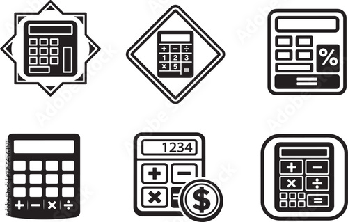 Creative calculator artwork for financial analysis, budgeting and accounting solutions