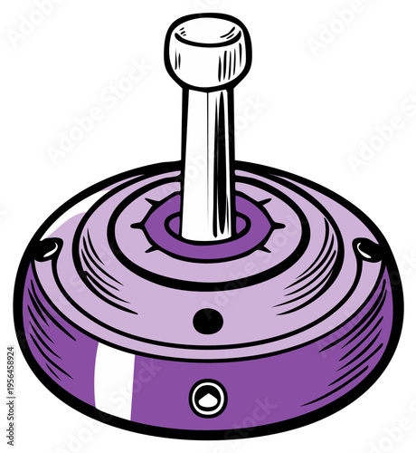 Cartoon illustration of a purple light switch