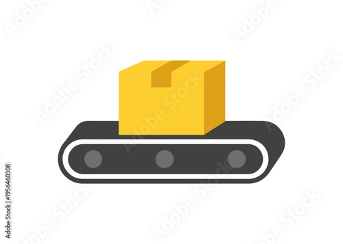 box on conveyor flat icon color vector, isolated
Vector flat icon, isolated on white background