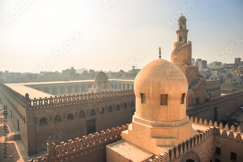 The Mosque of Ibn Tulun in Islamic Cairo, Egypt, was built between 876 and 879 CE by its namesake, Ahmad ibn Tulun.