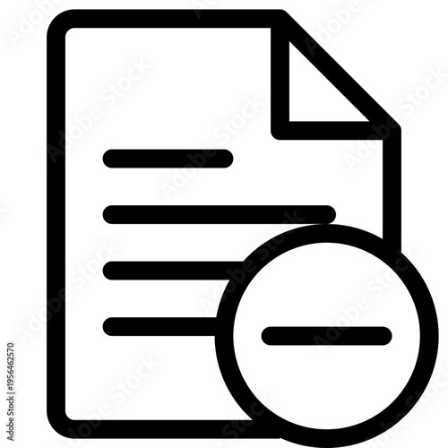 Delete document icon