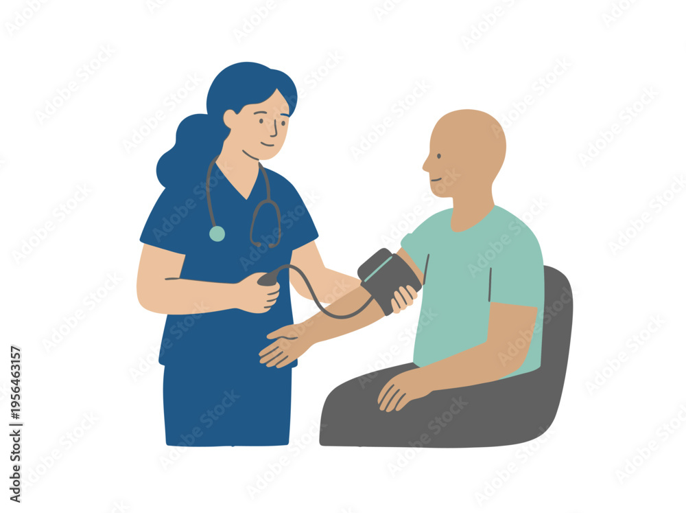 Fototapeta premium Healthcare Professional Checks Patient