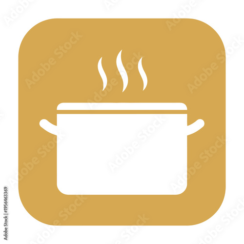 Steaming pot icon cooking symbol