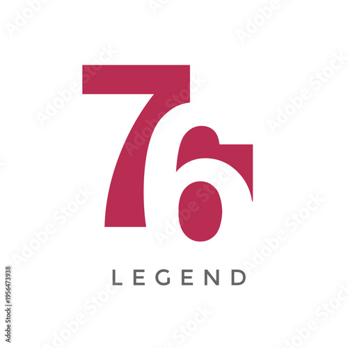 a number 76 legend in purple color