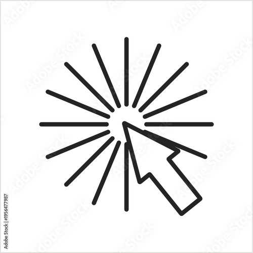 Click now icon illustration style collection	